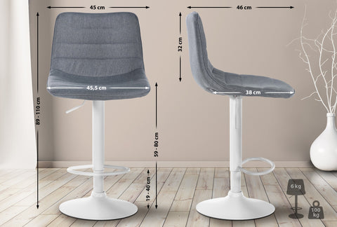 Bar stool Lex fabric