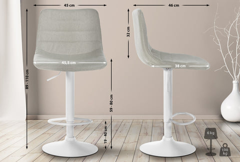 Bar stool Lex fabric