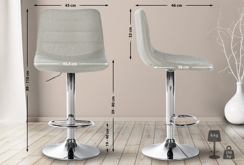 Bar stool Lex fabric