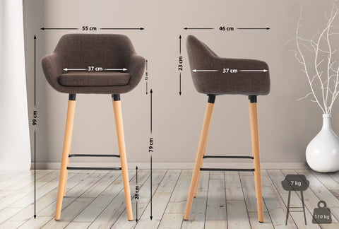 Bar stool Grant fabric