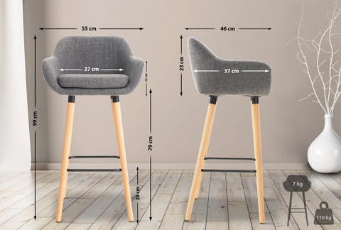 Bar stool Grant fabric