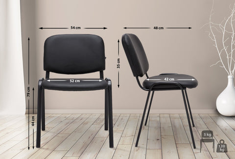 Ken imitation leather stacking chair