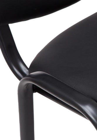 Ken imitation leather stacking chair