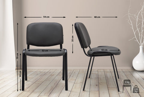 Ken imitation leather stacking chair