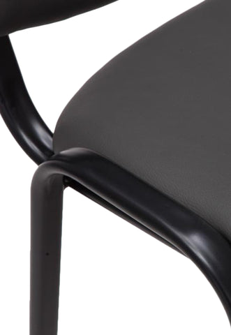 Ken imitation leather stacking chair