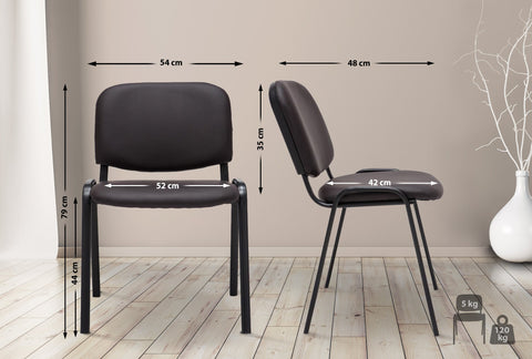 Ken imitation leather stacking chair