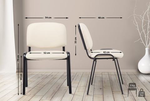 Ken imitation leather stacking chair