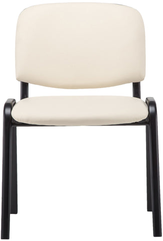 Ken imitation leather stacking chair