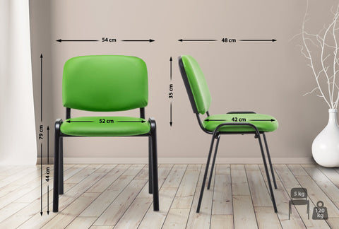 Ken imitation leather stacking chair