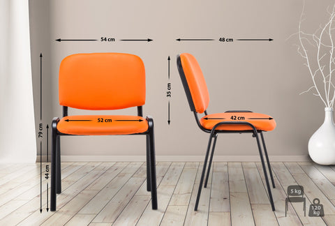 Ken imitation leather stacking chair