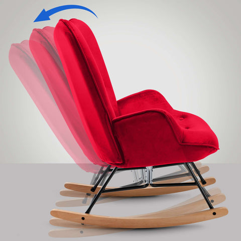 Rocking chair Sanka velvet