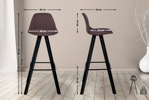 Bar stool Corbin fabric Square