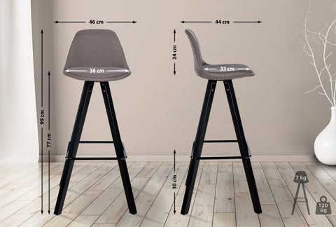 Bar stool Corbin fabric Square