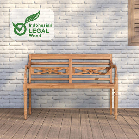 Teak bench Maryland V2