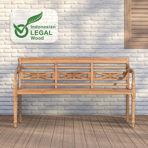 Teak bench Maryland V2