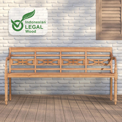 Teak bench Maryland V2