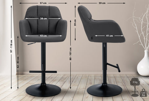 Bar stool Natoma imitation leather