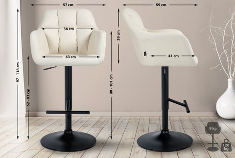 Bar stool Natoma imitation leather