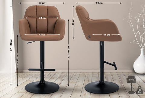 Bar stool Natoma imitation leather