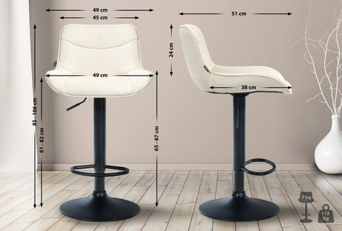 Bar stool Vonore fabric