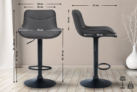 Bar stool Vonore fabric