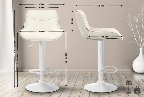 Bar stool Vonore fabric