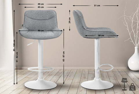 Bar stool Vonore fabric