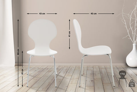 2x stacking chair DIEGO ergonomic