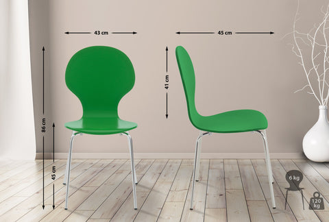 2x stacking chair DIEGO ergonomic