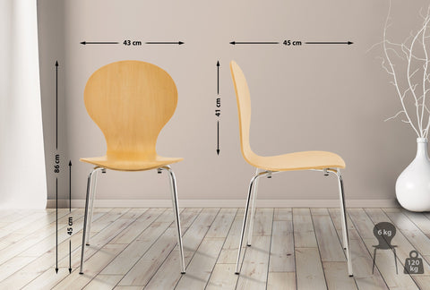 2x stacking chair DIEGO ergonomic