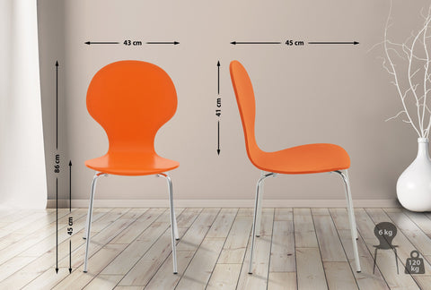 2x stacking chair DIEGO ergonomic