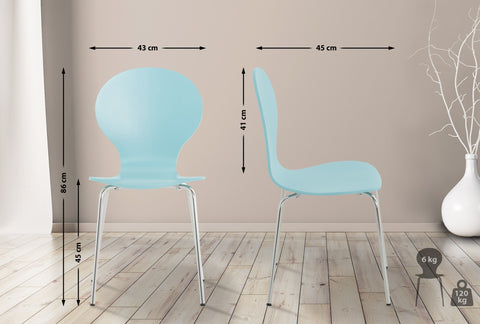 2x stacking chair DIEGO ergonomic