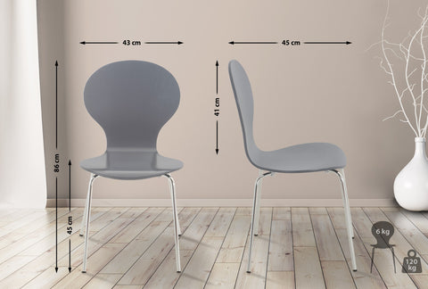 2x stacking chair DIEGO ergonomic