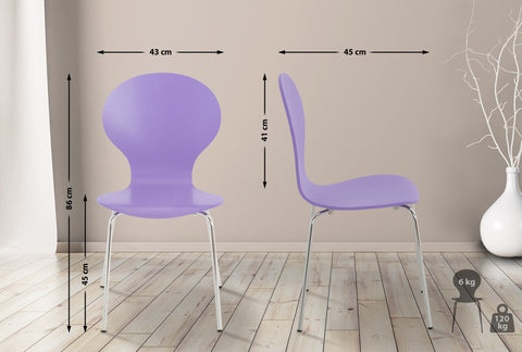 2x stacking chair DIEGO ergonomic