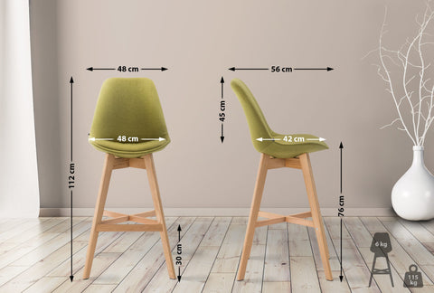 Bar stool Cannes fabric