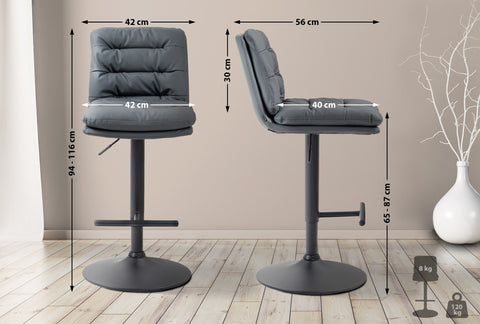 Bar stool Damar faux leather