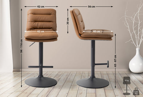 Bar stool Damar faux leather