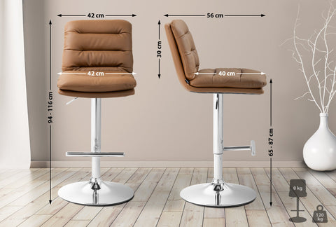 Bar stool Damar faux leather