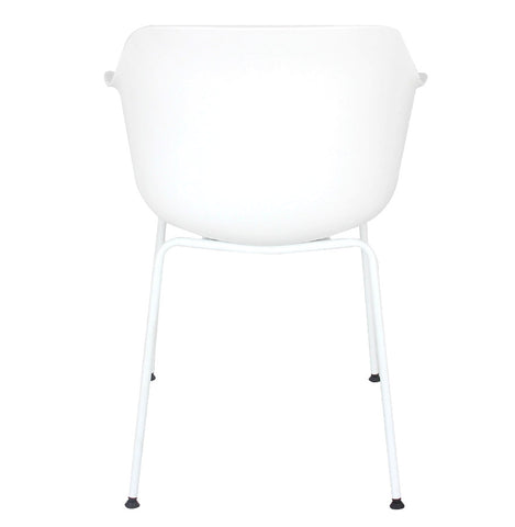 White indoor/outdoor chair 'BACHO' with armrests