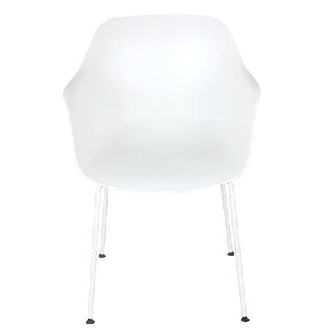 White indoor/outdoor chair 'BACHO' with armrests