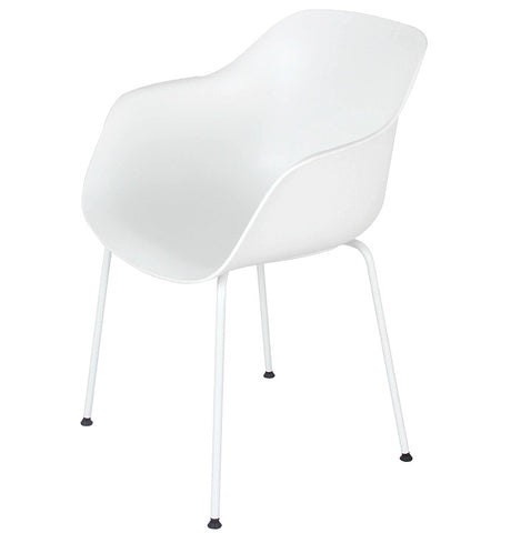 White indoor/outdoor chair 'BACHO' with armrests