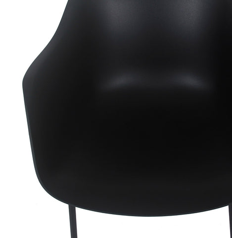 Black indoor/outdoor chair 'BACHO' with armrests