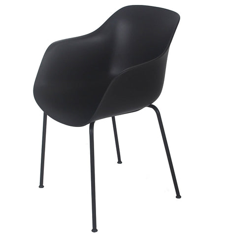 Black indoor/outdoor chair 'BACHO' with armrests