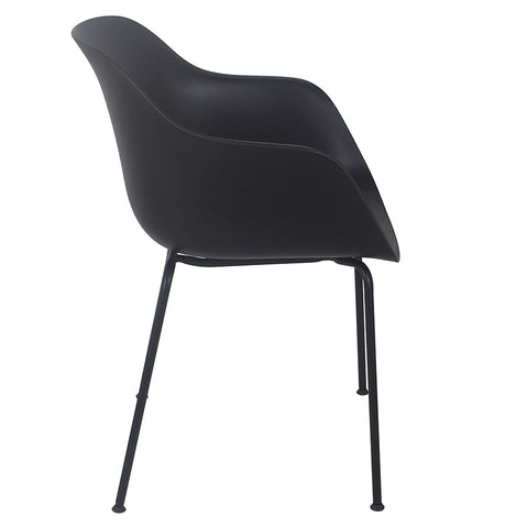 Black indoor/outdoor chair 'BACHO' with armrests