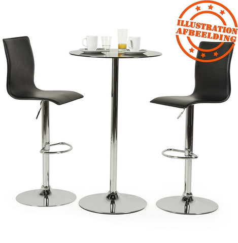 Design bar stool 'ALTO' in black imitation leather