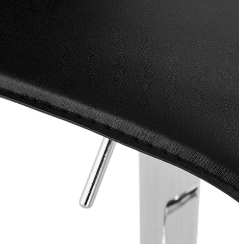 Design bar stool 'ALTO' in black imitation leather