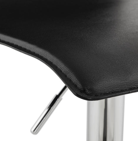 Design bar stool 'ALTO' in black imitation leather