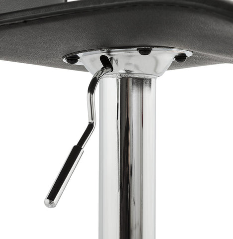 Design bar stool 'ALTO' in black imitation leather