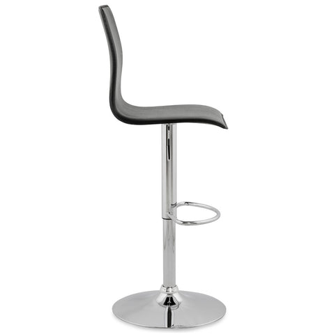 Design bar stool 'ALTO' in black imitation leather