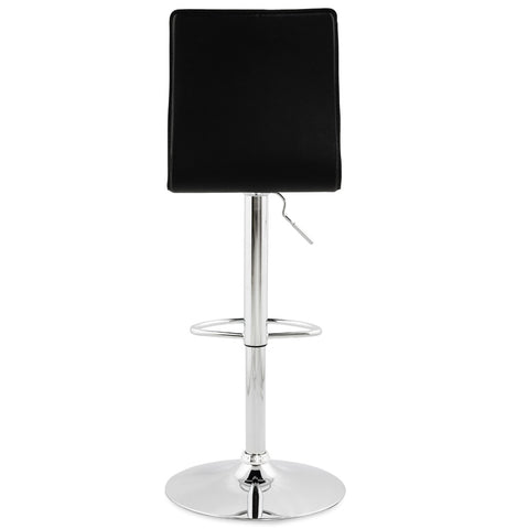 Design bar stool 'ALTO' in black imitation leather